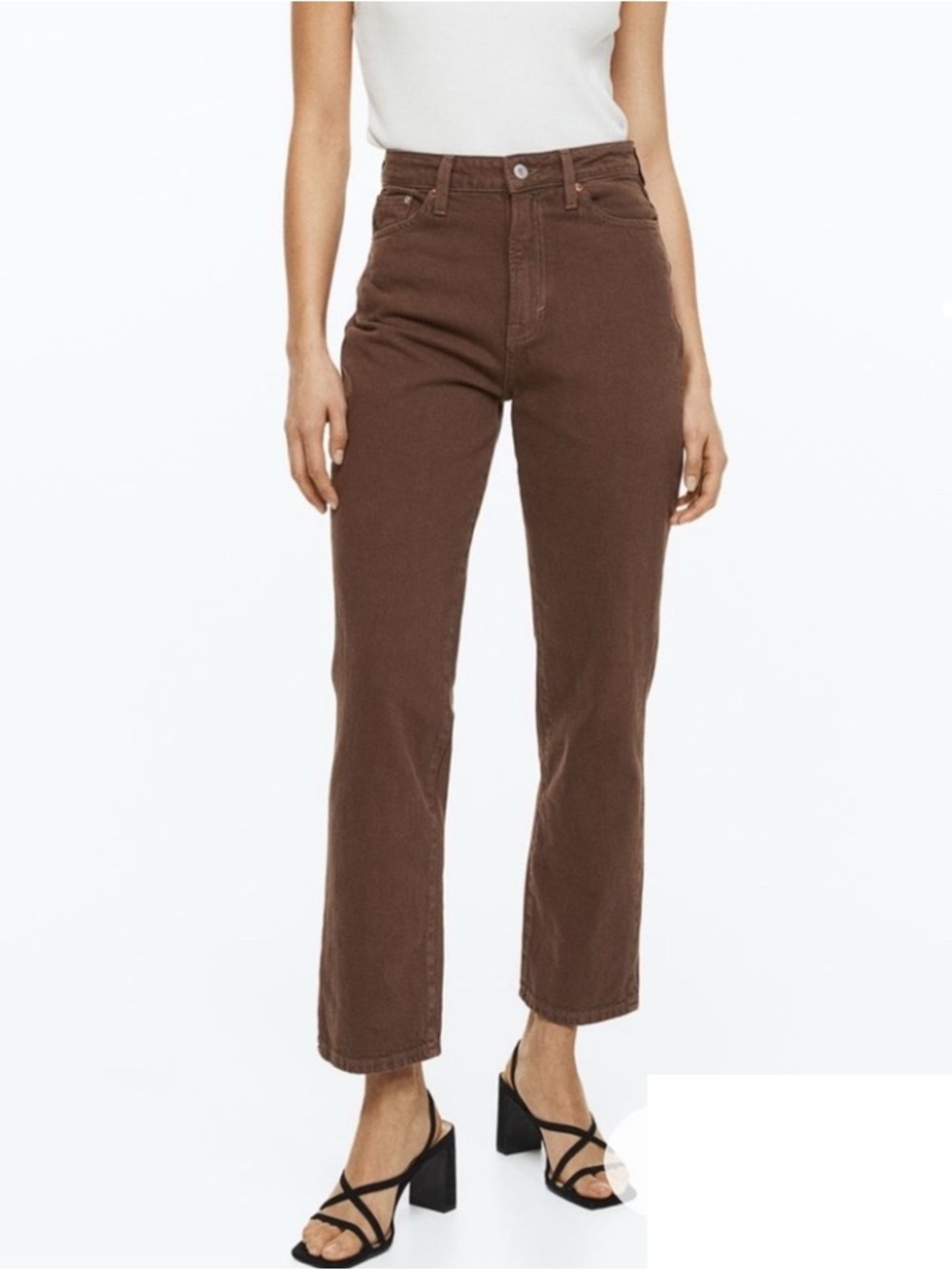 H&M Brown Vintage Mom Jean Ultra High Waist ankle length sz 6